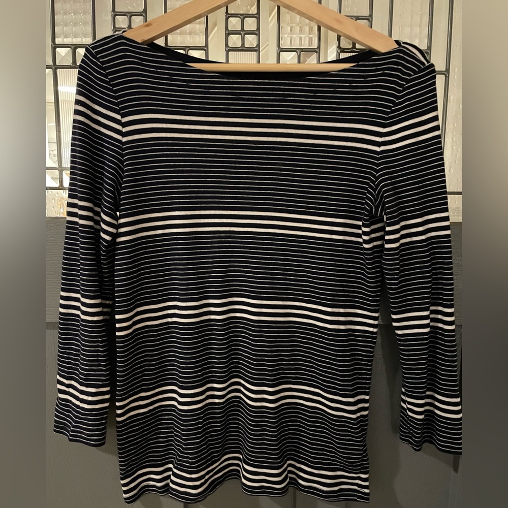 Gap Boatneck Striped Shirt, Sz M